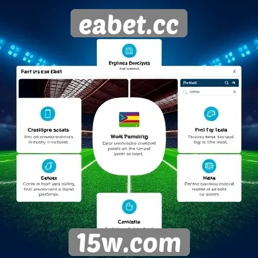 Visão geral das funcionalidades do site eabet.cc
